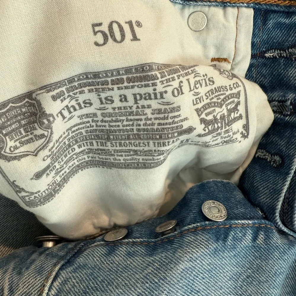 Levi's Light Blue Distressed Slim Jeans